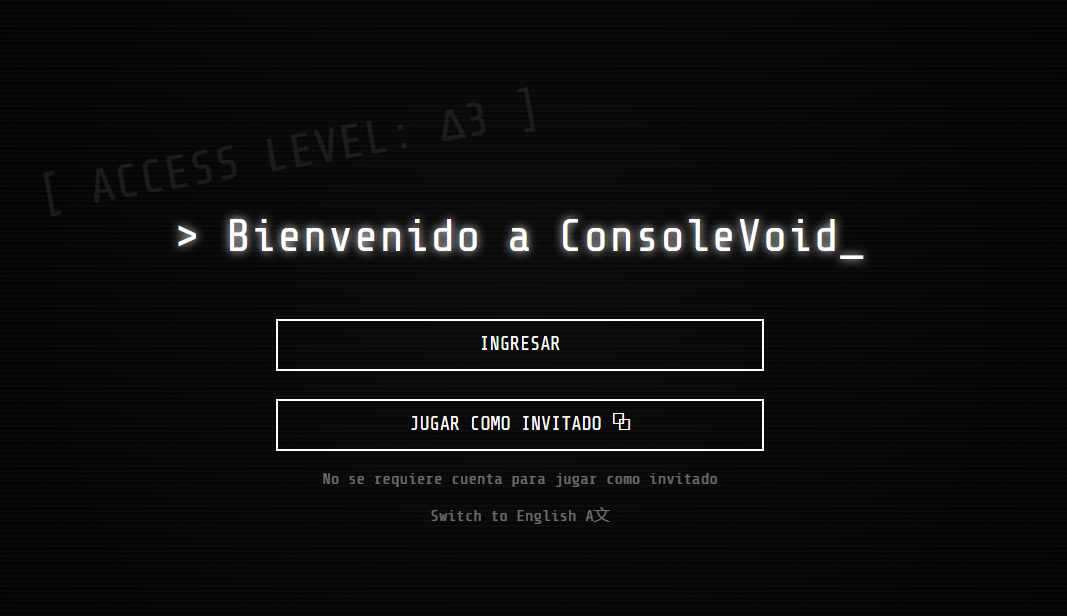 ConsoleVoid terminal-style UI